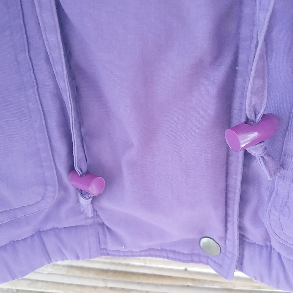 Outer Gear M Cozy Purple Turquoise Snap Zip Hoodie Winter Coat - Picture 12 of 13